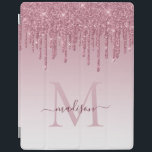 Protection iPad Script Monogramme de Parties scintillant de disque<br><div class="desc">Parties scintillant de disques roses vierges Monogramme de  iPad Smart</div>