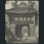 Protection iPad Temple impérial asiatique en noir et blanc<br><div class="desc">Les visiteurs se rassemblent devant ce temple impérial asiatique,  prêt à entrer. L'étonnante impression est faite en noir et blanc,  donnant à l'ensemble un aspect ancien qui imite le temps qu'elle représente. Mettez ceci sur votre mur aujourd'hui et profitez !</div>