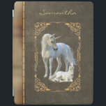 Protection iPad Unicorne Lover Leather Livre look Bronze<br><div class="desc">This design may be personalized in the area provided by changing the Phoand/or text. Or it can be customized by choosing the click to customize further option and delete or change the color of the background, add text, change the text color style, or delete the text for an image only...</div>