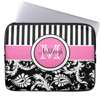 Protection Pour Ordinateur Portable 13" douille rayée d'ordinateur portable de damassé