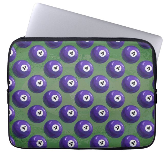 Protection Pour Ordinateur Portable 4 Motif de ballons de billard (Devant)