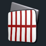 Protection Pour Ordinateur Portable 5 lignes rouges biscuites<br><div class="desc">Ce motif géométrique audacieux, inspiré d'un symbole de carte ferroviaire, comporte cinq lignes verticales rouges divisées en deux par une ligne horizontale rouge au centre. Le rouge sur le motif blanc a un fort aspect spartiate. Le blanc est transparent, donc vous pouvez le changer si vous voulez. Il suffit de...</div>