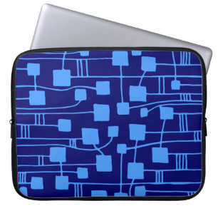 Protection Pour Ordinateur Portable Abstrait 111211 - Baby Blue sur Dp Navy