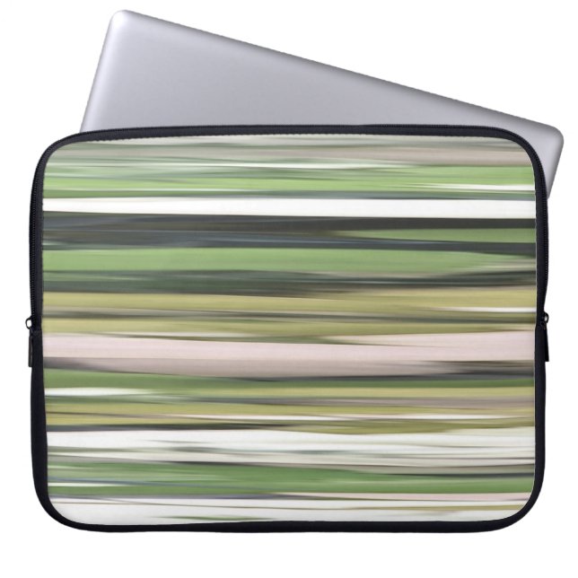 Protection Pour Ordinateur Portable Abstrait n° 2 : Flou vert olive (Devant)