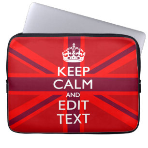 Protection Pour Ordinateur Portable Accent Rouge Maintenez le calme votre texte sur l'