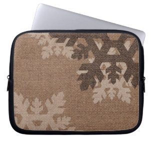Protection Pour Ordinateur Portable Accessoire rustique de toile de jute de Faux de