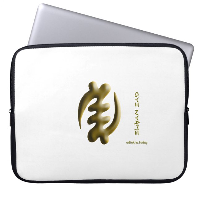 Protection Pour Ordinateur Portable Adinkra - Gye Nyame (Devant)
