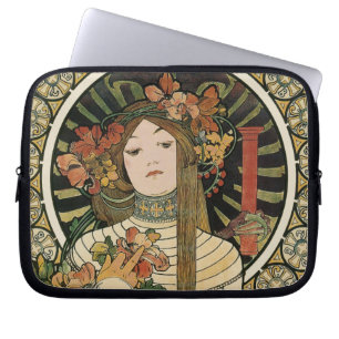 Protection Pour Ordinateur Portable Affiche vintage Alfonse Mucha Trappistine Nouveau