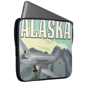 Protection Pour Ordinateur Portable Affiche Vintage voyage de l'Alaska