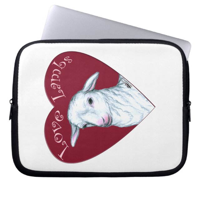 Protection Pour Ordinateur Portable Agneaux d'amour (Devant)