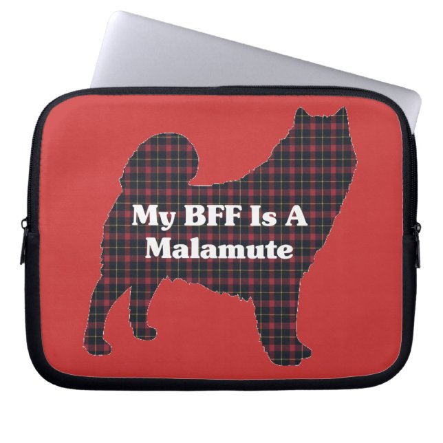 Protection Pour Ordinateur Portable Alaskan Malamute BFF (Devant)