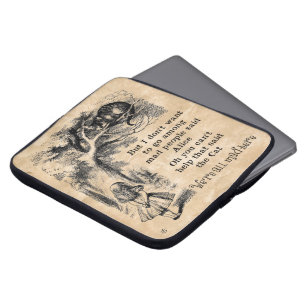 Protection Pour Ordinateur Portable Alice au pays des merveilles ; Chat de Cheshire