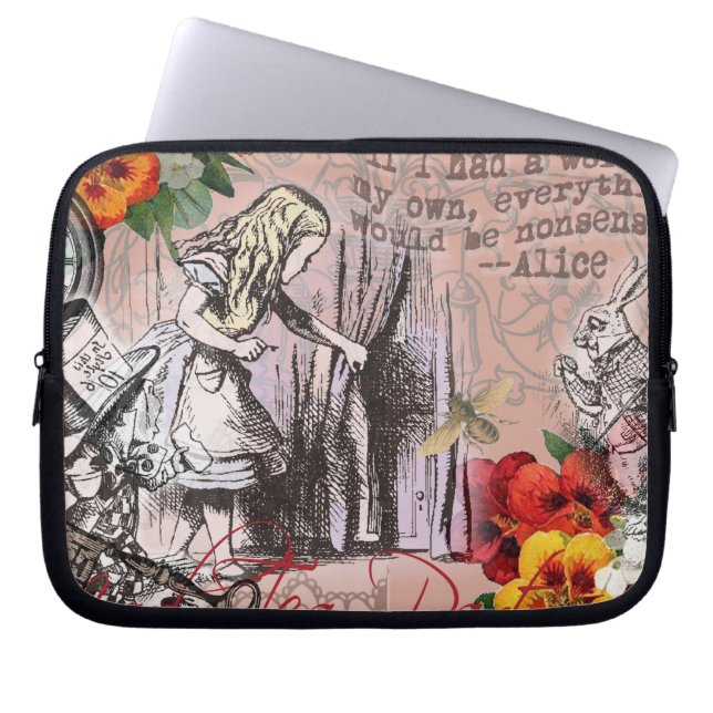 Protection Pour Ordinateur Portable Alice rideau absurde merveilleuse (Devant)
