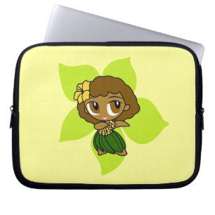 Protection Pour Ordinateur Portable Aloha Honeys Hula Girl Hibiscus Néoprène