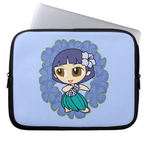 Protection Pour Ordinateur Portable Aloha Honeys Hula Girl Plumeria Neoprène