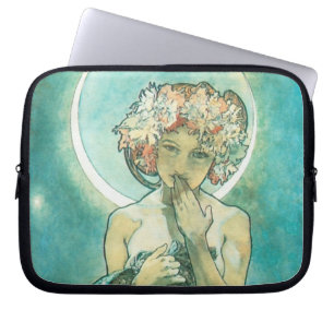 Protection Pour Ordinateur Portable Alphonse Mucha Lune Clair De Lune Art Nouveau