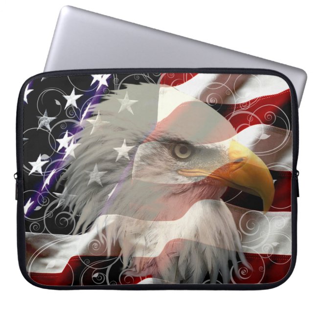 Protection Pour Ordinateur Portable American Eagle Flag (Devant)