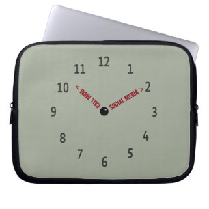 Protection Pour Ordinateur Portable Amusant Call Maman Horloge Imaginaire