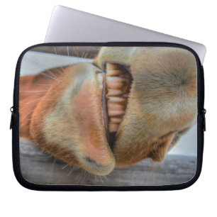 Protection Pour Ordinateur Portable Amusant Cheval Muzzle et dents