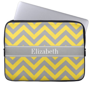 Protection Pour Ordinateur Portable Ananas Dk Grey LG Chevron Dk Grey Nom Monogramme
