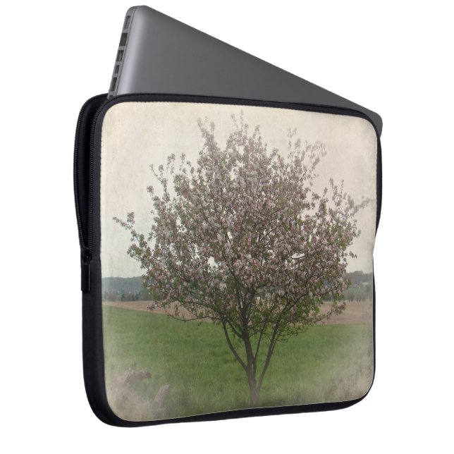 Protection Pour Ordinateur Portable Arbre pomme en fleurs (Devant droit)