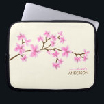 Protection Pour Ordinateur Portable Arbre rose de fleurs de cerisier<br><div class="desc">La douille personnalisée d'ordinateur portable comporte une belle illustration de vecteur de les fleurs de cerisier ou l'arbre de Sakura. Customisez avec votre nom,  monogramme,  initiales ou texte de votre choix. 
 Mujka</div>