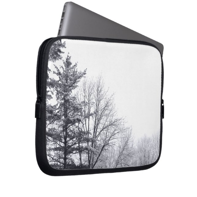 Protection Pour Ordinateur Portable Arbres couverts de neige : Horizontaux (Devant droit)