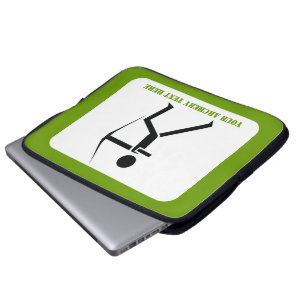 Protection Pour Ordinateur Portable Archer avec son arc noir, tir à l'arc vert coutume