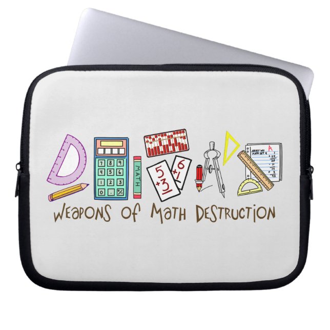 Protection Pour Ordinateur Portable Armes de destruction de maths (Devant)