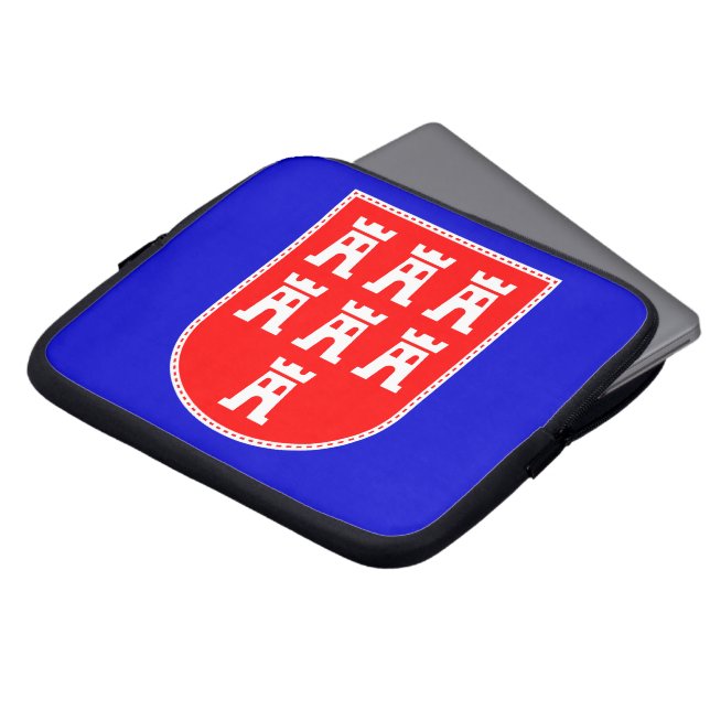 Protection Pour Ordinateur Portable Armoiries de Transylvanie rouge blanc (Devant haut)