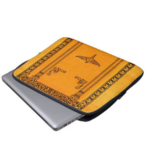 Protection Pour Ordinateur Portable Arrière - plan de couverture de livre ancien gravé
