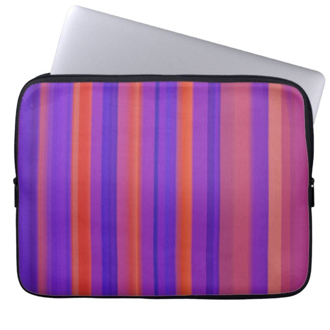 Protection Pour Ordinateur Portable Art Abstrait | Bandes rétro 4 (Devant)