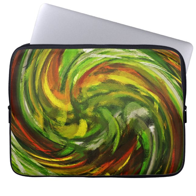Protection Pour Ordinateur Portable Art abstrait de tourbillon moderne #13 (Devant)