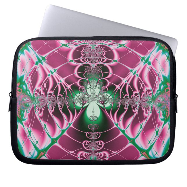 Protection Pour Ordinateur Portable Art Abstrait Fleur Rouge (Devant)