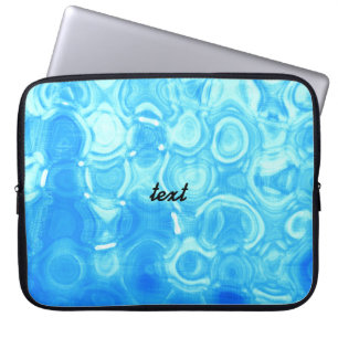 Protection Pour Ordinateur Portable Art de cercle de mode de glamour rétro bleu vintag