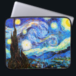 Protection Pour Ordinateur Portable Art de nuit Van Gogh Starry<br><div class="desc">Starry Night, le tableau le plus célèbre du maître postimpressionniste néerlandais Vincent van Gogh. Un cyprès solitaire, un village endormi et un ciel qui tourbillonne d'étoiles. Vintage rétro mignon girly belle populaire artistique coloré élégant paysage nature motif Décor décoratif post-impressionnisme religieux chrétien inspiré de l'inspiration de la peinture d'art fin....</div>