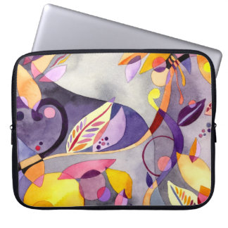 Protection Pour Ordinateur Portable Art floral abstrait 15" douille d'ordinateur