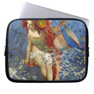 Protection Pour Ordinateur Portable Art gothique de sirène du Verseau bleu