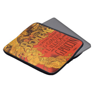 Protection Pour Ordinateur Portable Art Nouveau vintage musique, La Bohème opéra, 1896