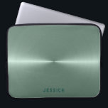 Protection Pour Ordinateur Portable Aspect métallique en acier inoxydable vert<br><div class="desc">Elégant arrière - plan vert métallique,  look inox brillant.</div>