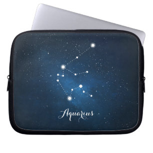Protection Pour Ordinateur Portable Astrologie Bleu Nébula Aquarius Symbole Zodiaque