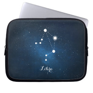 Protection Pour Ordinateur Portable Astrologie Bleu Nebula Libra Symbole Zodiaque