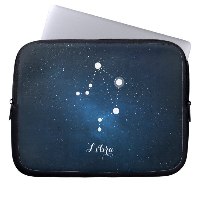 Protection Pour Ordinateur Portable Astrologie Bleu Nebula Libra Symbole Zodiaque (Devant)