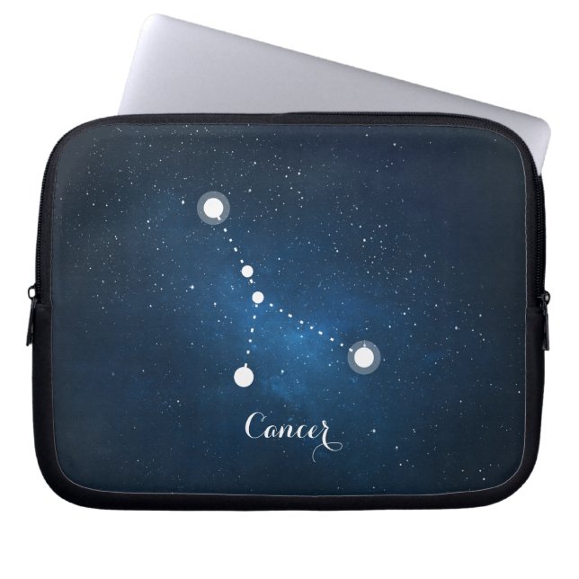 Protection Pour Ordinateur Portable Astrology Blue Nebula Cancer Zodiac Sign (Devant)