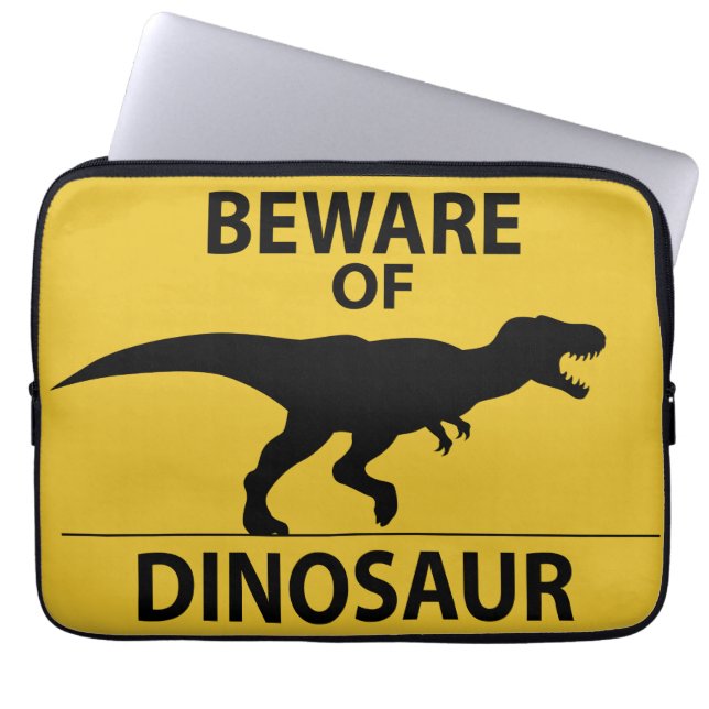 Protection Pour Ordinateur Portable Attention aux dinosaures (Devant)