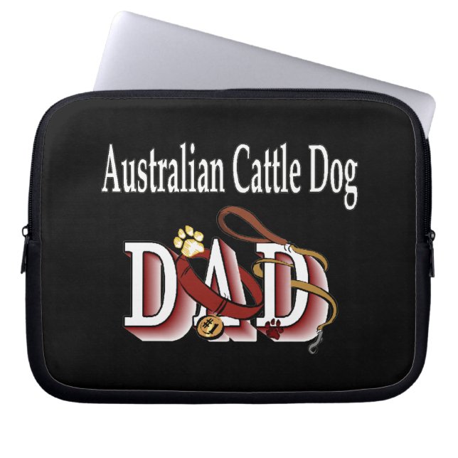 Protection Pour Ordinateur Portable Australian Cattle Chien Papa (Devant)