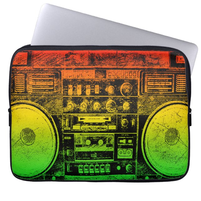 Protection Pour Ordinateur Portable baladeur ghetto Rasta (Devant)