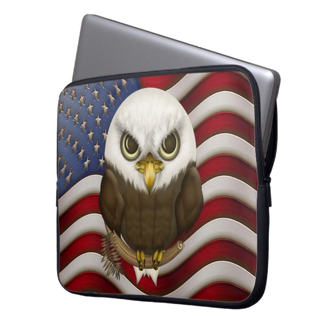 Protection Pour Ordinateur Portable Baldwin Eagle chauve mignon (devant gauche)
