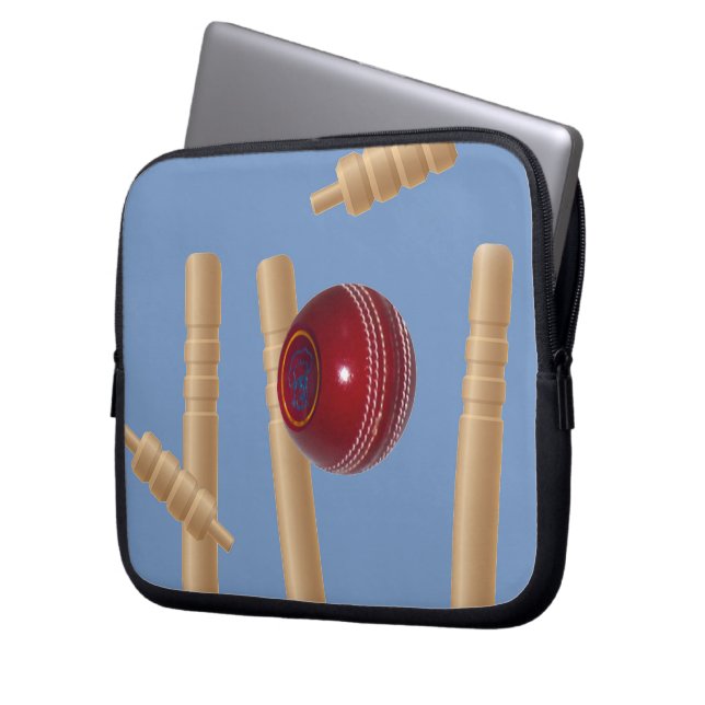 Protection Pour Ordinateur Portable Balle Et Pompes De Cricket, (devant gauche)