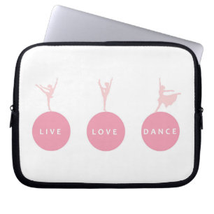 Protection Pour Ordinateur Portable Ballerines vivantes de danse d'amour - rose -